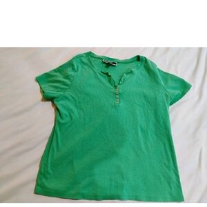 Karen Scott Fresh Green Short Sleeve Top